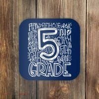 5th Grade Typography Team Fifth Grade Teacher Back To School Coaster thumb 0