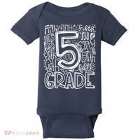 5th Grade Typography Team Fifth Grade Teacher Back To School Baby Bodysuit thumb 0