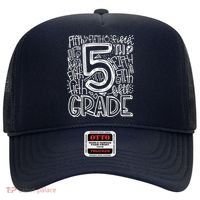 5th Grade Typography Team Fifth Grade Teacher Back To School Hat thumb 0