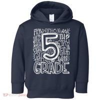 5th Grade Typography Team Fifth Grade Teacher Back To School Toddler Hoodie thumb 0