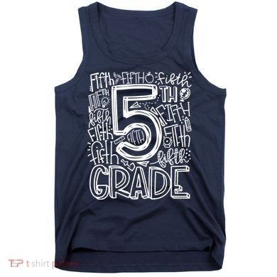 5th Grade Typography Team Fifth Grade Teacher Back To School Tank Top