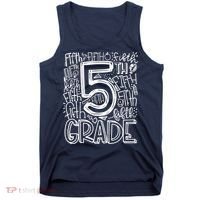 5th Grade Typography Team Fifth Grade Teacher Back To School Tank Top thumb 0