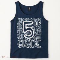 5th Grade Typography Team Fifth Grade Teacher Back To School Tank Top thumb 2