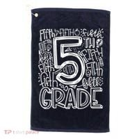 5th Grade Typography Team Fifth Grade Teacher Back To School Golf Towel thumb 0
