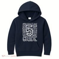 5th Grade Typography Team Fifth Grade Teacher Back To School Kids Hoodie thumb 0