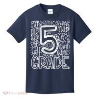 5th Grade Typography Team Fifth Grade Teacher Back To School Kids T-Shirt thumb 0