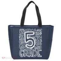 5th Grade Typography Team Fifth Grade Teacher Back To School Tote Bag thumb 0