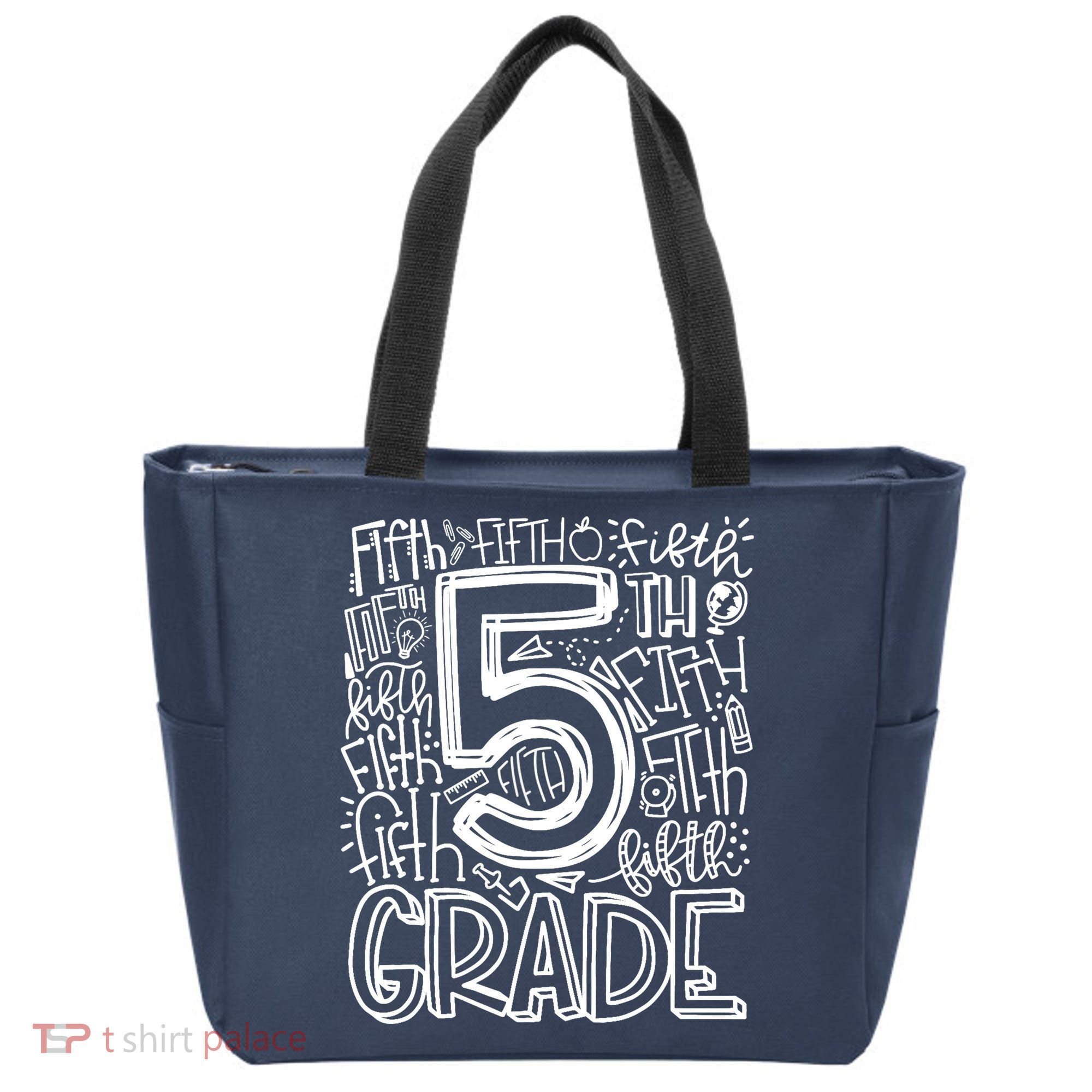 5th Grade Typography Team Fifth Grade Teacher Back To School Tote Bag