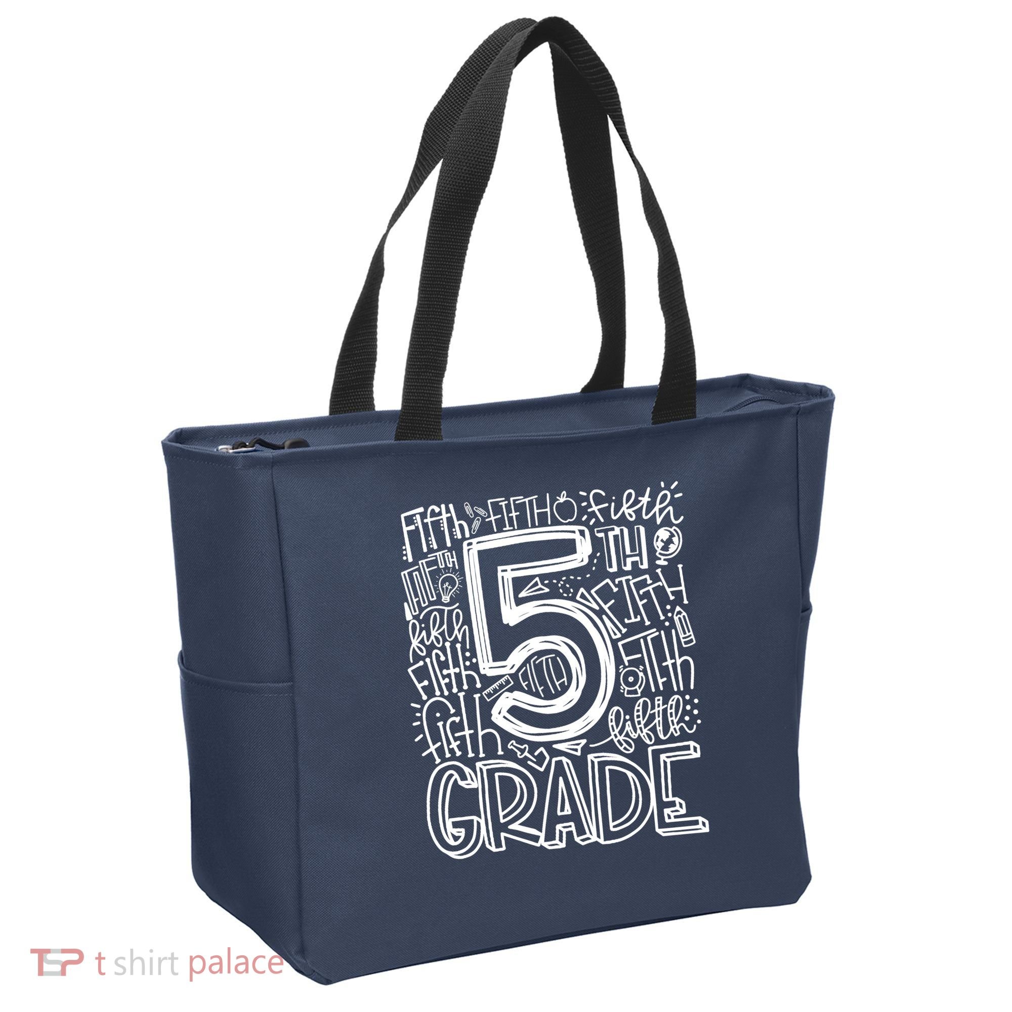 5th Grade Typography Team Fifth Grade Teacher Back To School Tote Bag