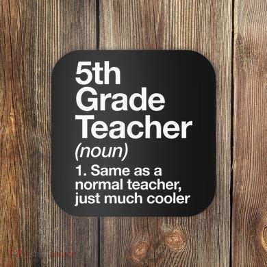 5th Grade Teacher Definition Funny Back To School First Day Coaster