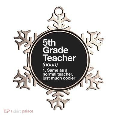 5th Grade Teacher Definition Funny Back To School First Day Ornament