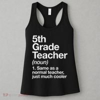 5th Grade Teacher Definition Funny Back To School First Day Women's Tank Top thumb 3