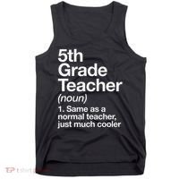 5th Grade Teacher Definition Funny Back To School First Day Tank Top thumb 0