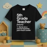 5th Grade Teacher Definition Funny Back To School First Day Toddler T-Shirt thumb 3