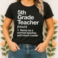 5th Grade Teacher Definition Funny Back To School First Day Women's T-Shirt thumb 2