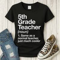 5th Grade Teacher Definition Funny Back To School First Day Women's T-Shirt thumb 3
