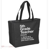 5th Grade Teacher Definition Funny Back To School First Day Tote Bag thumb 2