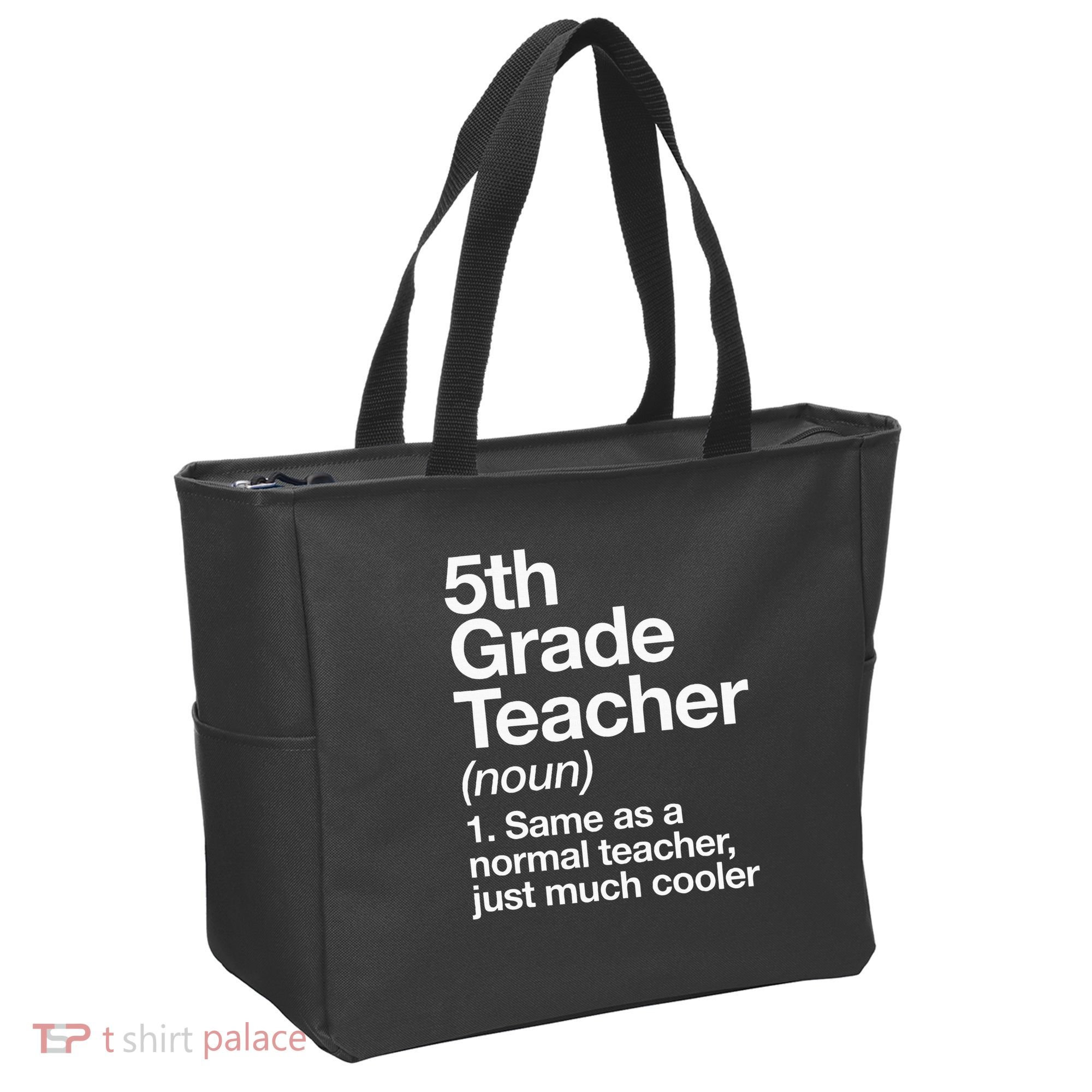 5th Grade Teacher Definition Funny Back To School First Day Tote Bag