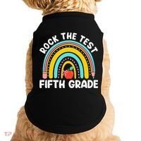 5th Grade Teacher Rock The Test Day Fifth Grade Testing Day Doggie Tank thumb 0