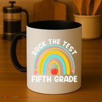 5th Grade Teacher Rock The Test Day Fifth Grade Testing Day Coffee Mug thumb 4