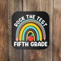 5th Grade Teacher Rock The Test Day Fifth Grade Testing Day Coaster thumb 0