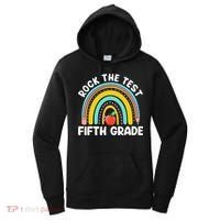 5th Grade Teacher Rock The Test Day Fifth Grade Testing Day Women's Hoodie thumb 0