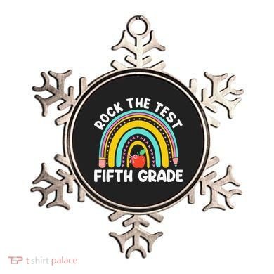 5th Grade Teacher Rock The Test Day Fifth Grade Testing Day Ornament