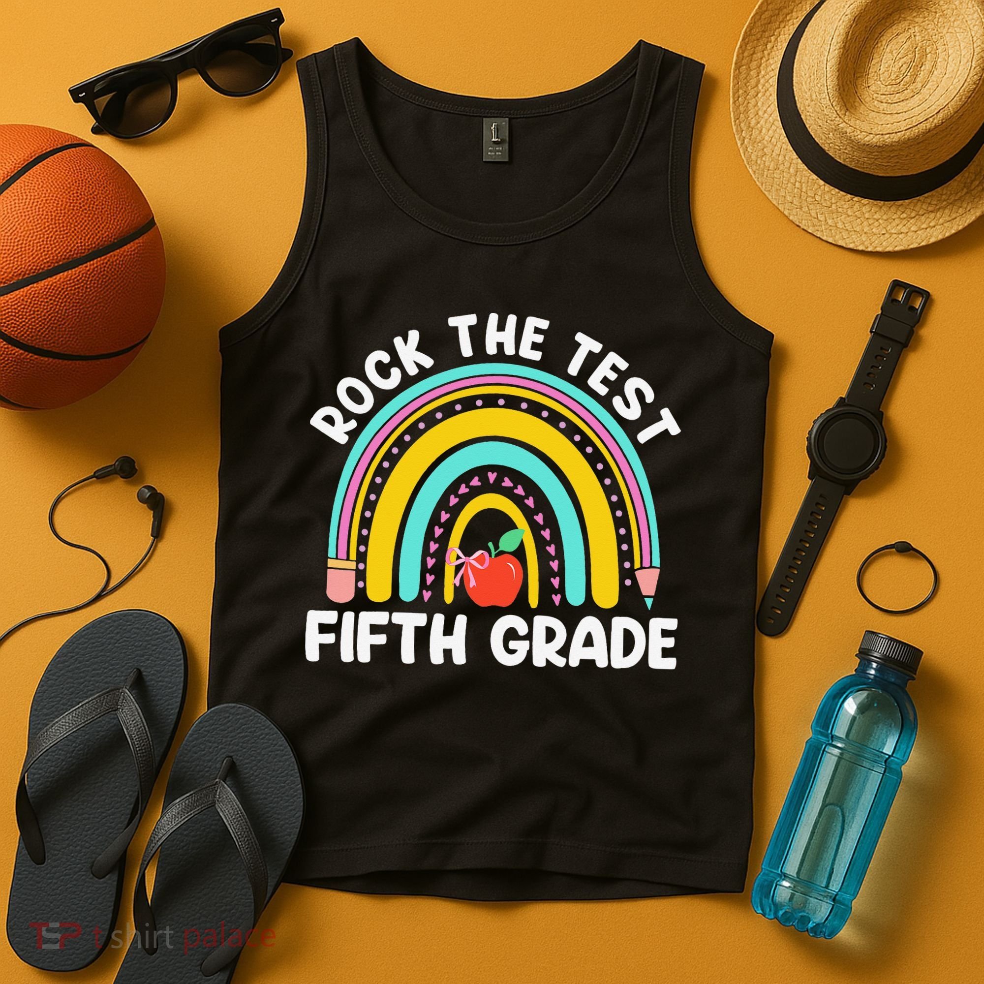 5th Grade Teacher Rock The Test Day Fifth Grade Testing Day Tank Top