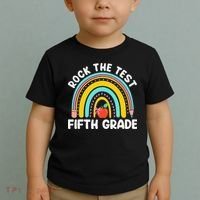 5th Grade Teacher Rock The Test Day Fifth Grade Testing Day Toddler T-Shirt thumb 2