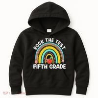 5th Grade Teacher Rock The Test Day Fifth Grade Testing Day Kids Hoodie thumb 0
