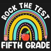 5th Grade Teacher Rock The Test Day Fifth Grade Testing Day Tote Bag thumb 4