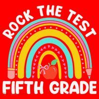 5th Grade Teacher Rock The Test Day Fifth Grade Testing Day Santa Hat thumb 1