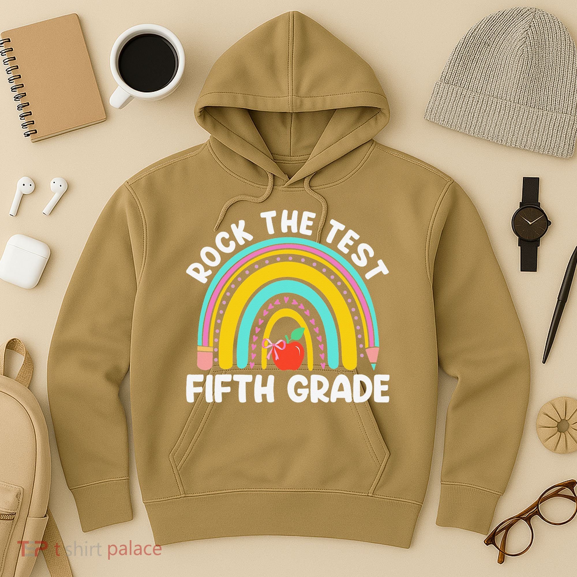5th Grade Teacher Rock The Test Day Fifth Grade Testing Day Hoodie
