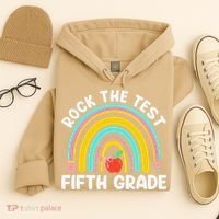 5th Grade Teacher Rock The Test Day Fifth Grade Testing Day Hoodie thumb 4