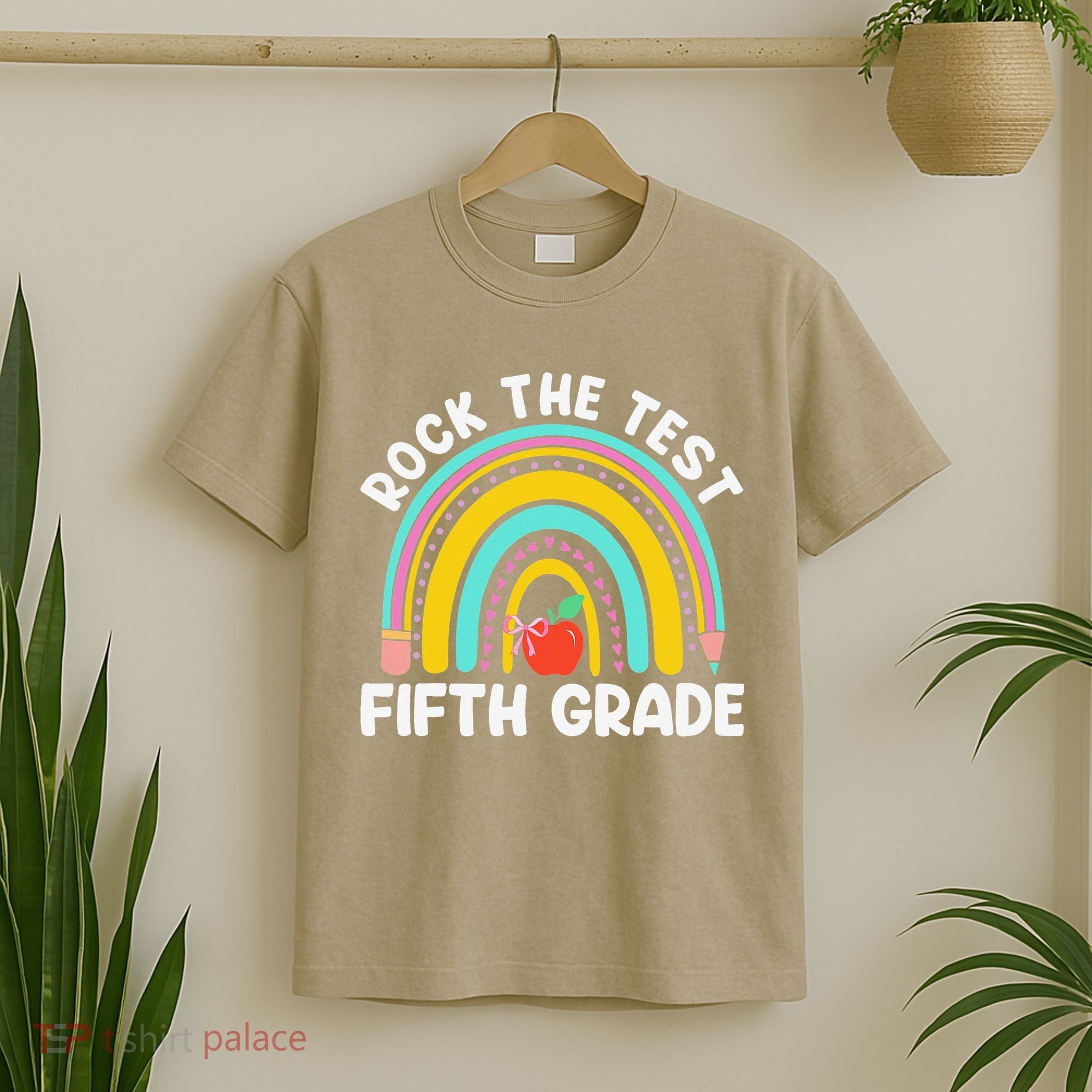 5th Grade Teacher Rock The Test Day Fifth Grade Testing Day T-Shirt
