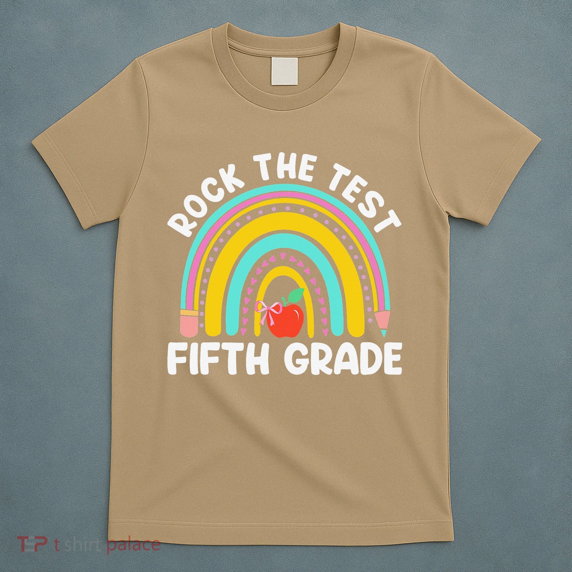5th Grade Teacher Rock The Test Day Fifth Grade Testing Day T-Shirt