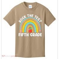 5th Grade Teacher Rock The Test Day Fifth Grade Testing Day Kids T-Shirt thumb 0