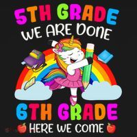 5Th Grade We Are Done 6Th Grade Here We Come Unicorn Meaningful Gift Women's Hoodie thumb 2