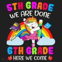 5Th Grade We Are Done 6Th Grade Here We Come Unicorn Meaningful Gift Hat thumb 2