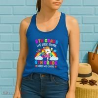 5Th Grade We Are Done 6Th Grade Here We Come Unicorn Meaningful Gift Women's Tank Top thumb 2