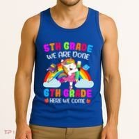 5Th Grade We Are Done 6Th Grade Here We Come Unicorn Meaningful Gift Tank Top thumb 3