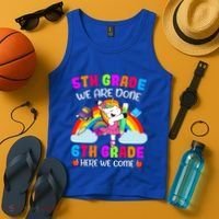 5Th Grade We Are Done 6Th Grade Here We Come Unicorn Meaningful Gift Tank Top thumb 4
