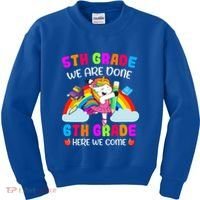 5Th Grade We Are Done 6Th Grade Here We Come Unicorn Meaningful Gift Kids Sweatshirt thumb 0