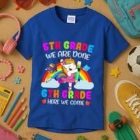 5Th Grade We Are Done 6Th Grade Here We Come Unicorn Meaningful Gift Kids T-Shirt thumb 3