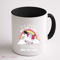 5Th Grade We Are Done 6Th Grade Here We Come Unicorn Rainbow Funny Gift Coffee Mug thumb 1