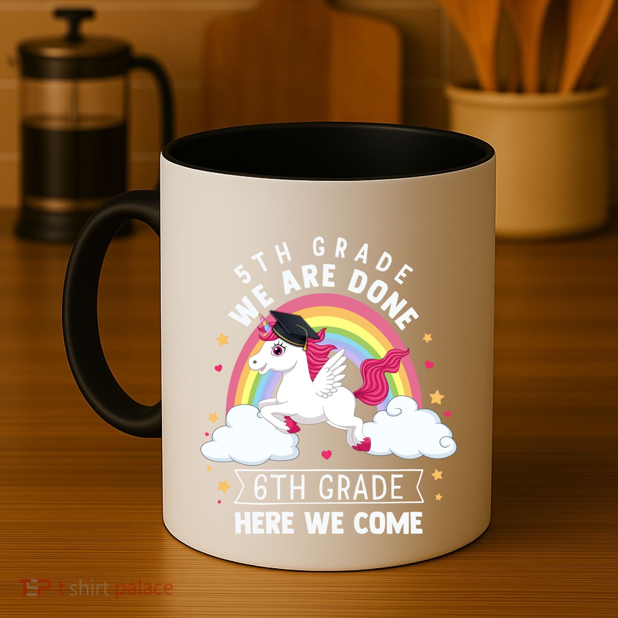5Th Grade We Are Done 6Th Grade Here We Come Unicorn Rainbow Funny Gift Coffee Mug