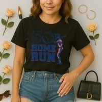 50th Home Run Baseball Birthday Gift Comfort Colors Boxy T-Shirt thumb 2