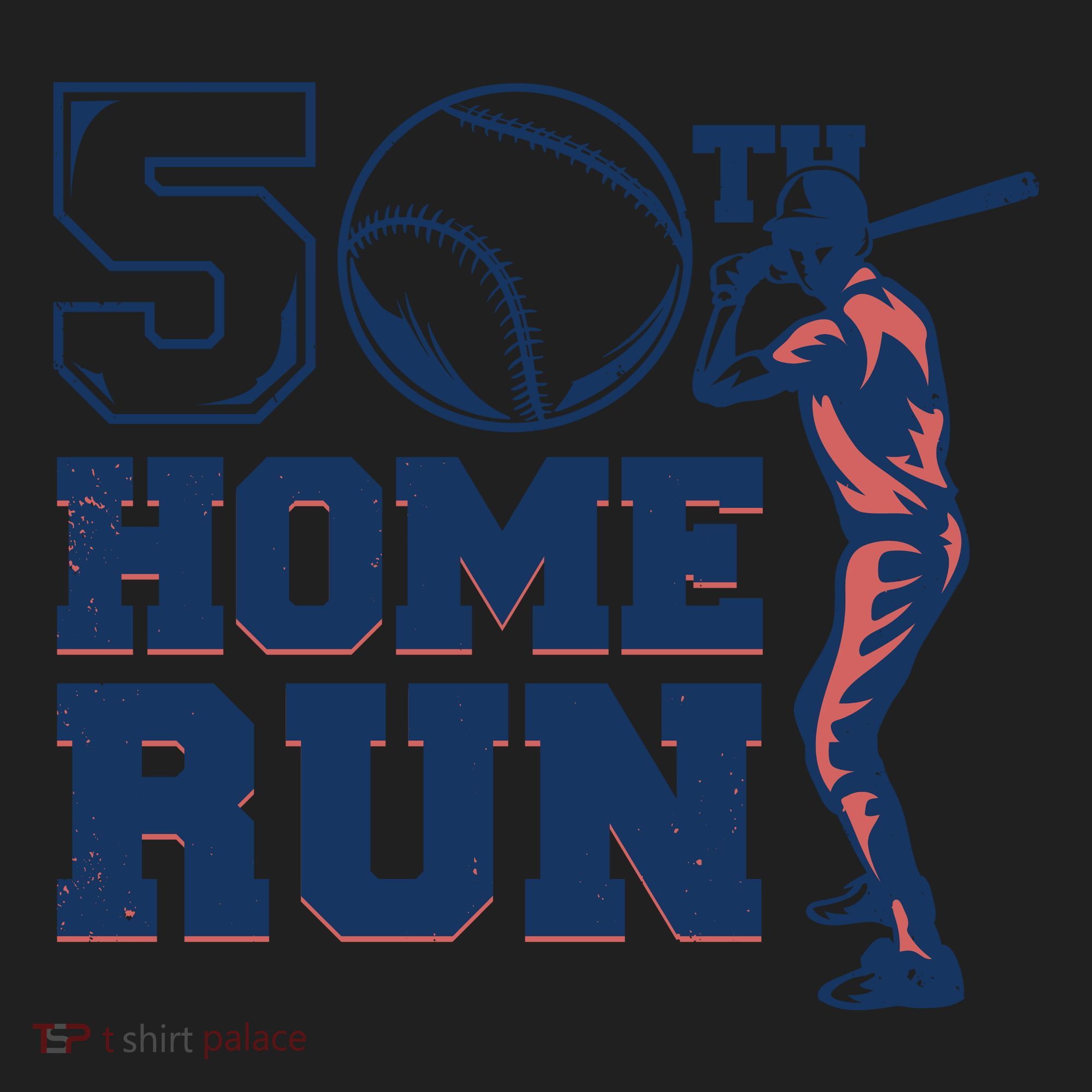 50th Home Run Baseball Birthday Gift Comfort Colors Boxy T-Shirt