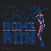 50th Home Run Baseball Birthday Gift Women's Sweatshirt thumb 2
