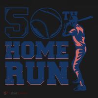 50th Home Run Baseball Birthday Gift Womens Funnel Neck Pullover Hood thumb 2